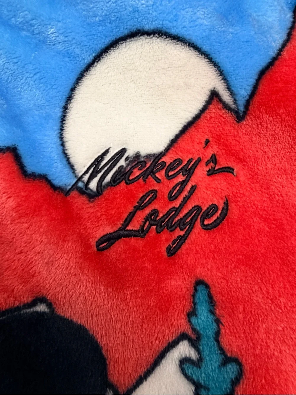 Disney Mickey’s Lodge Mickey Pluto Full Zip Fleece Jacket Womens XL Cozy